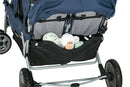 Gaggle Jamboree 6-Seat Large Family or Child Care Center Stroller with Canopy by Foundations - Navy/Gray