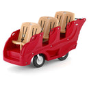 Gaggle Parade 6 Multi-Passenger Child Care Center Buggy with Soft-Stop Brake by Foundations - Red/Tan