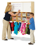 Jonti-Craft 10 Section Wall Mount Coat Locker with Storage – with Clear Cubbie-Trays