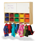Jonti-Craft 10 Section Wall Mount Coat Locker with Storage – without Cubbie-Trays