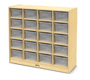 Jonti-Craft 20 Cubbie-Tray Mobile Unit - with Clear Trays