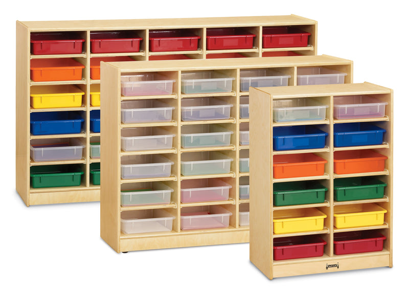 Jonti-Craft 24 Paper-Tray Mobile Storage - with Colored Paper-Trays