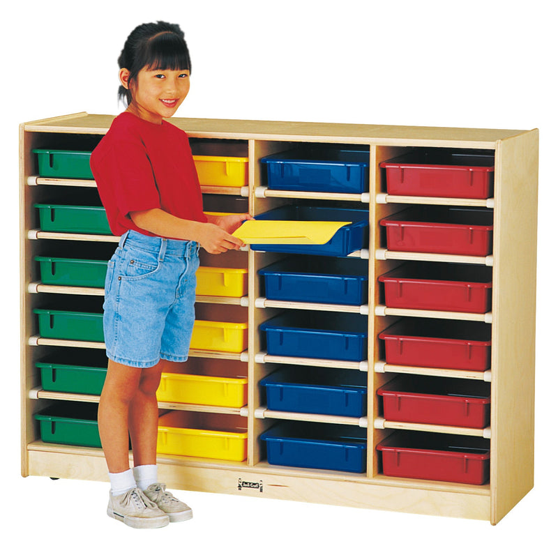 Jonti-Craft 24 Paper-Tray Mobile Storage - with Colored Paper-Trays