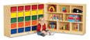 Jonti-Craft 25 Cubbie-Tray Mobile Fold-n-Lock - with Clear Trays