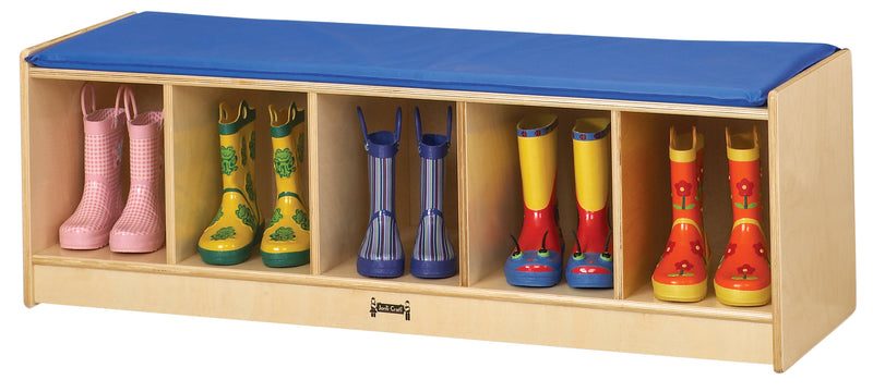 Jonti-Craft 5 Section Bench Locker - Blue