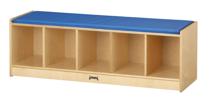 Jonti-Craft 5 Section Bench Locker - Blue