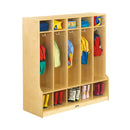 Jonti-Craft 5 Section Coat Locker with Step
