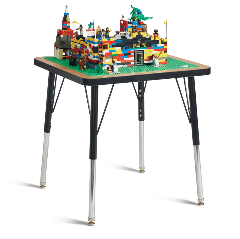 Jonti-Craft Adjustable Building Table – Traditional Brick Compatible – 15-24"H