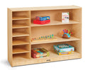 Jonti-Craft Adjustable Combo Mobile Straight-Shelf - with colored Paper-Trays