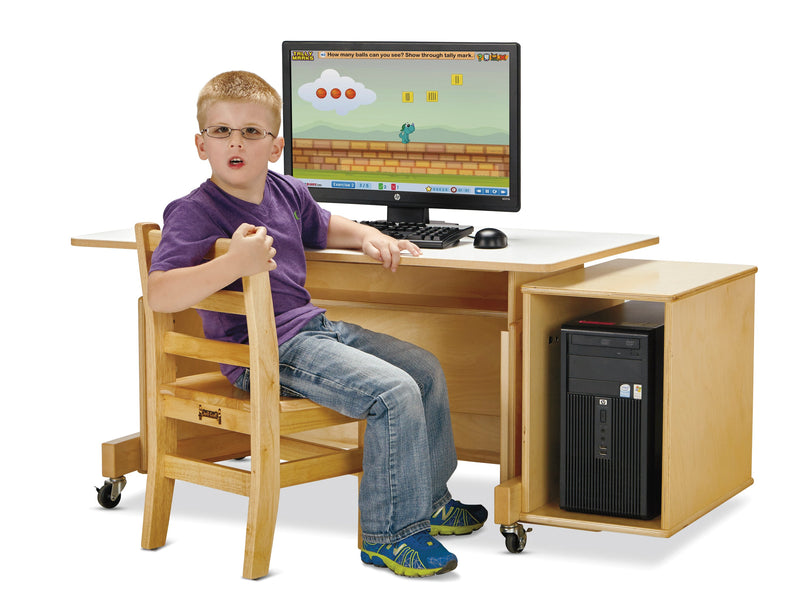 Jonti-Craft Apollo Double Computer Desk - White Top