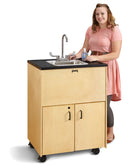 Jonti-Craft Clean Hands Helper Portable Sink- 38" Counter - Stainless Steel Sink
