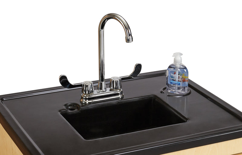 Jonti-Craft Clean Hands Helper Portable Sink – Nonelectric - 26" Counter - Plastic Sink