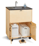 Jonti-Craft Clean Hands Helper Portable Sink – Nonelectric - 38" Counter - Plastic Sink