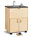 Jonti-Craft Clean Hands Helper Portable Sink – Nonelectric - 38" Counter - Plastic Sink