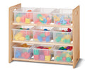 Jonti-Craft Cubbie-Tray Storage Rack - with Clear Cubbie-Trays