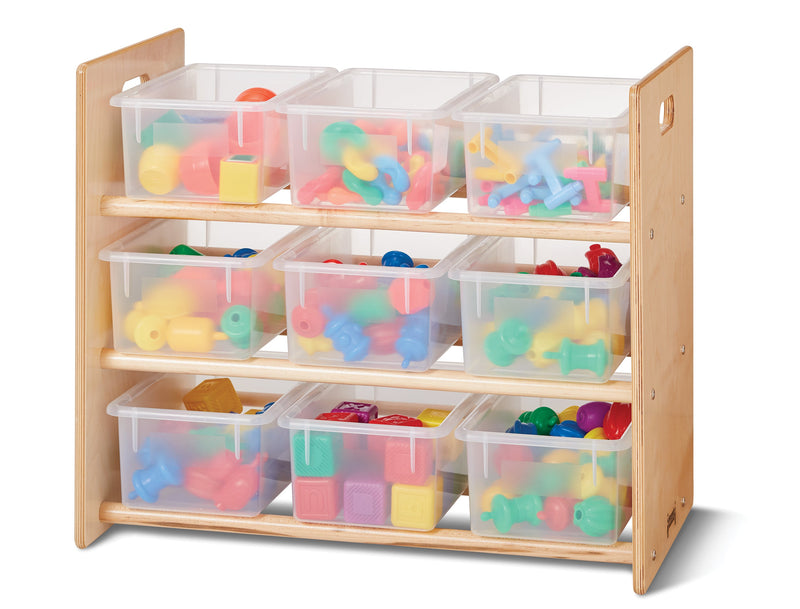 Jonti-Craft Cubbie-Tray Storage Rack - with Clear Cubbie-Trays