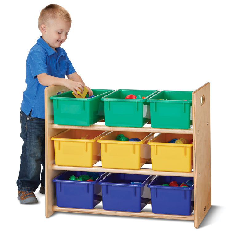 Jonti-Craft Cubbie-Tray Storage Rack - with Colored Cubbie-Trays