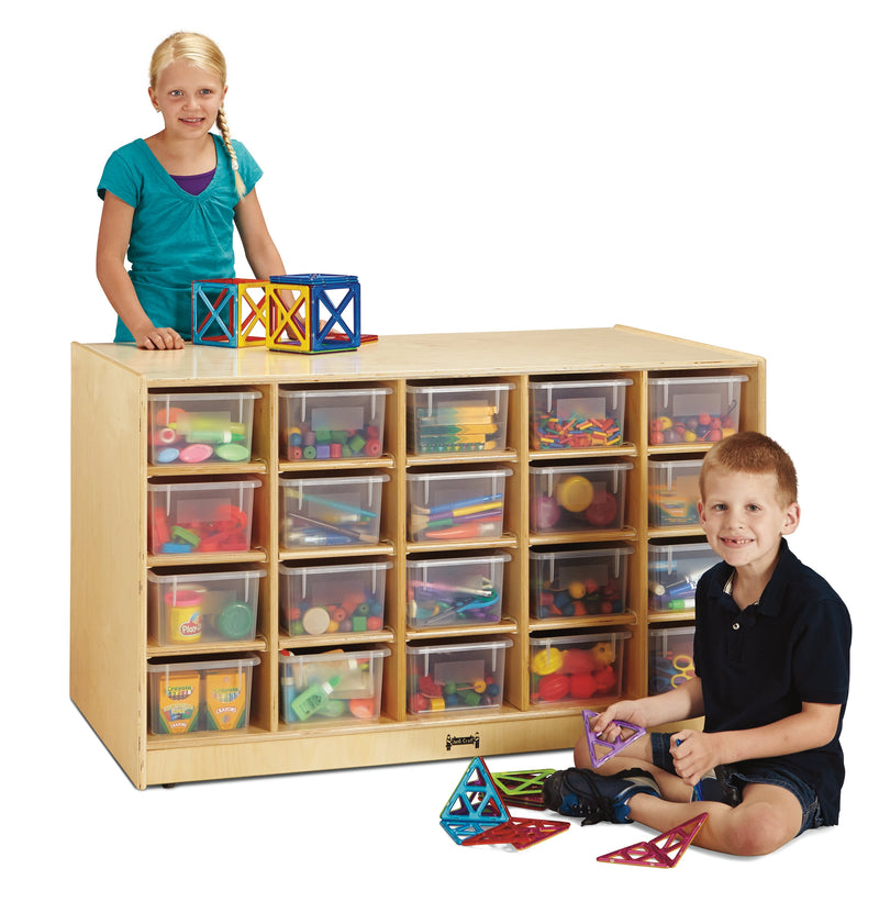 Jonti-Craft Double-Sided Island – Single + 20 Cubbie-Tray - without Trays