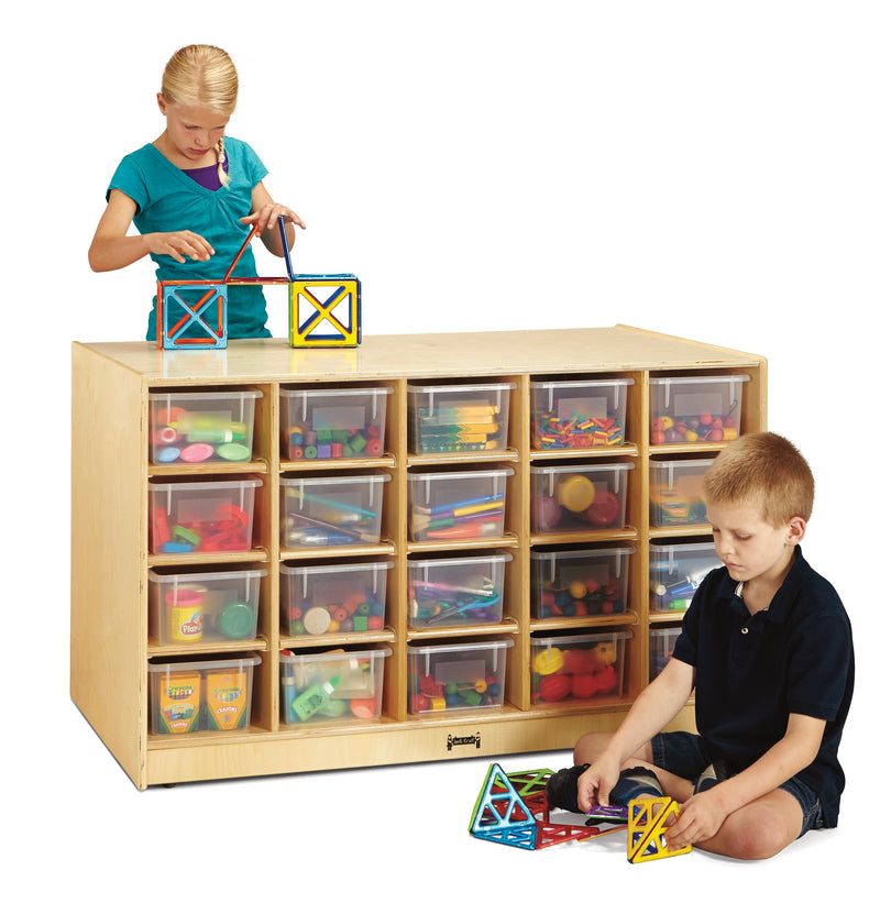 Jonti-Craft Double-Sided Island – Single + 20 Cubbie-Tray - without Trays