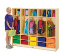 Jonti-Craft Large Locker Organizer – with 10 Clear Tubs