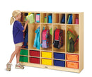 Jonti-Craft Large Locker Organizer – with 10 Colored Tubs