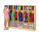 Jonti-Craft Large Locker Organizer – with 10 Colored Tubs