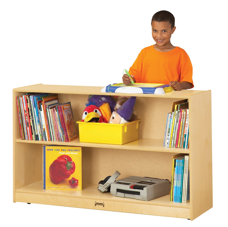 Jonti-Craft Low Adjustable Mobile Straight-Shelf