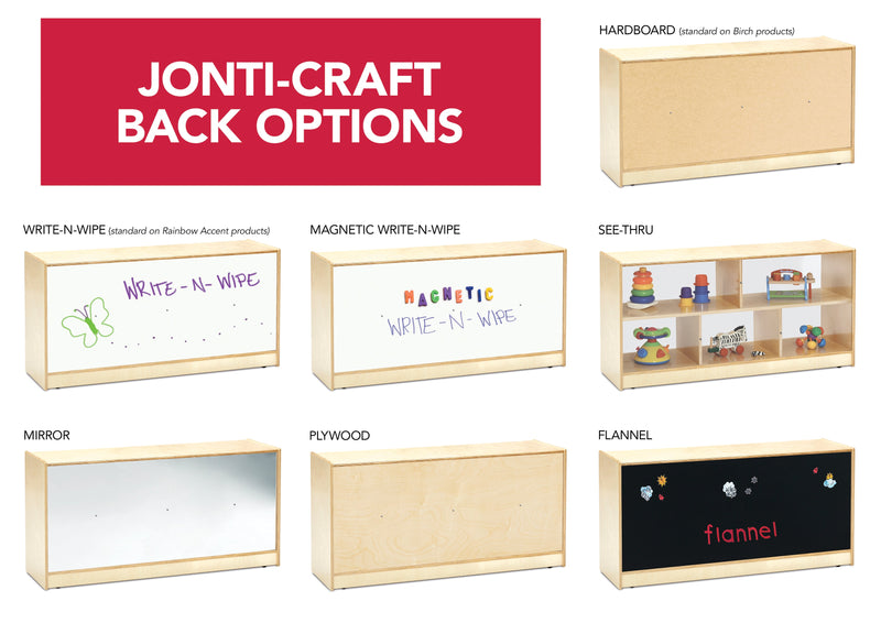 Jonti-Craft Low Combo Mobile Storage Unit - without Bins