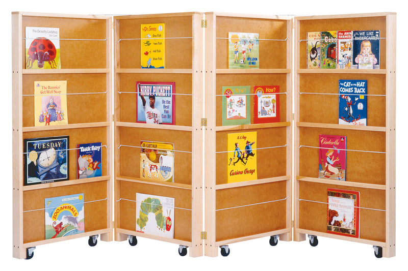 Jonti-Craft Mobile Library Bookcase - 4 Sections