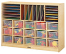 Jonti-Craft Sectional Cubbie-Tray Mobile Unit - with Colored Trays
