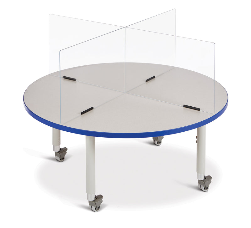 Jonti-Craft See-Thru Table Divider Shields - 4 Station - 35.5" x 35.5" x 16"
