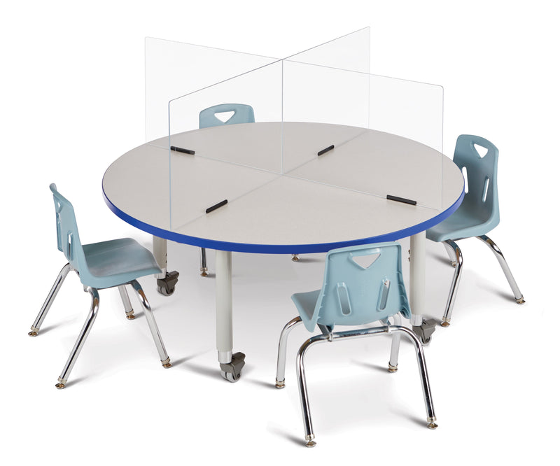 Jonti-Craft See-Thru Table Divider Shields - 4 Station - 47.5" x 29.5" x 16"