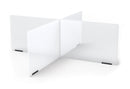 Jonti-Craft See-Thru Table Divider Shields - 4 Station - 47.5" x 47.5" x 16"