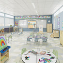 Jonti-Craft See-Thru Table Divider Shields - 4 Station - 47.5" x 47.5" x 24"