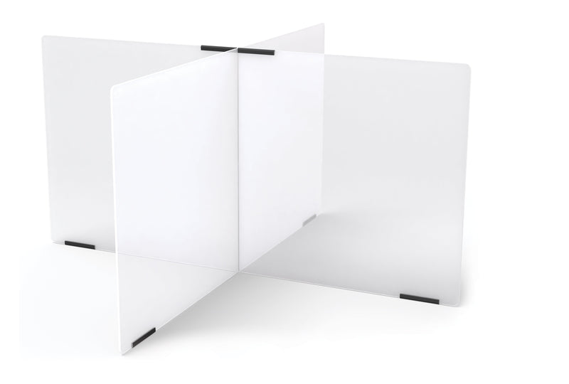 Jonti-Craft See-Thru Table Divider Shields - 4 Station - 47.5" x 47.5" x 24"