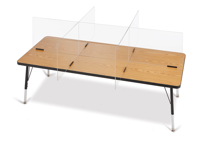 Jonti-Craft See-Thru Table Divider Shields - 6 Station - 58.5" x 47.5" x 16"