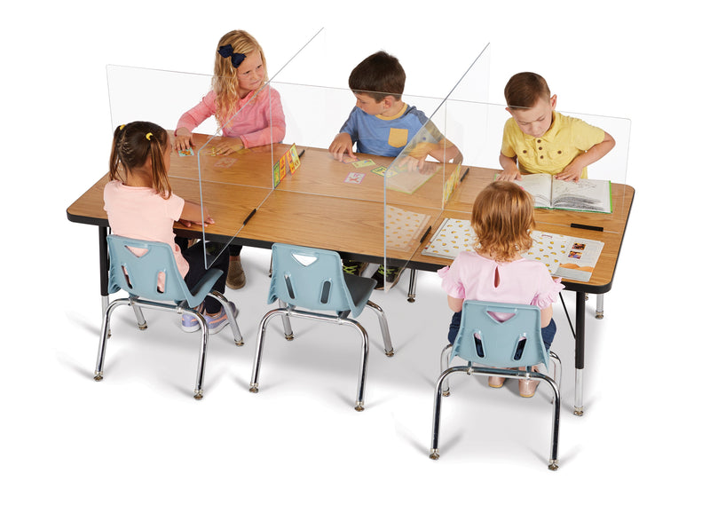 Jonti-Craft See-Thru Table Divider Shields - 6 Station - 70.5" x 47.5" x 16"