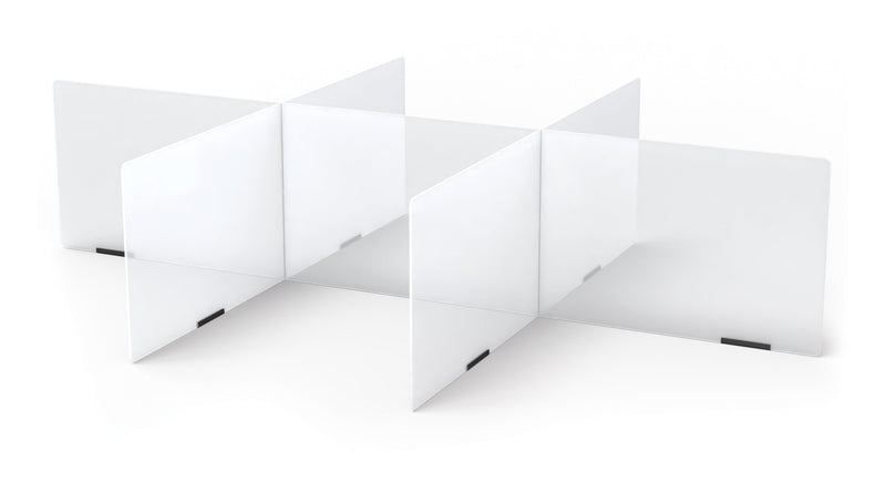 Jonti-Craft See-Thru Table Divider Shields - 6 Station - 70.5" x 47.5" x 16"