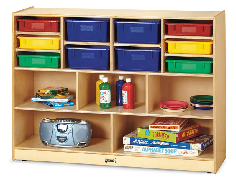 Jonti-Craft Super-Sized Combo Mobile Storage Unit - with Clear Bins
