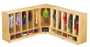 Jonti-Craft Toddler 5 Section Coat Locker with Step - without Cubbie-Trays