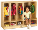 Jonti-Craft Toddler 5 Section Coat Locker with Step - without Cubbie-Trays