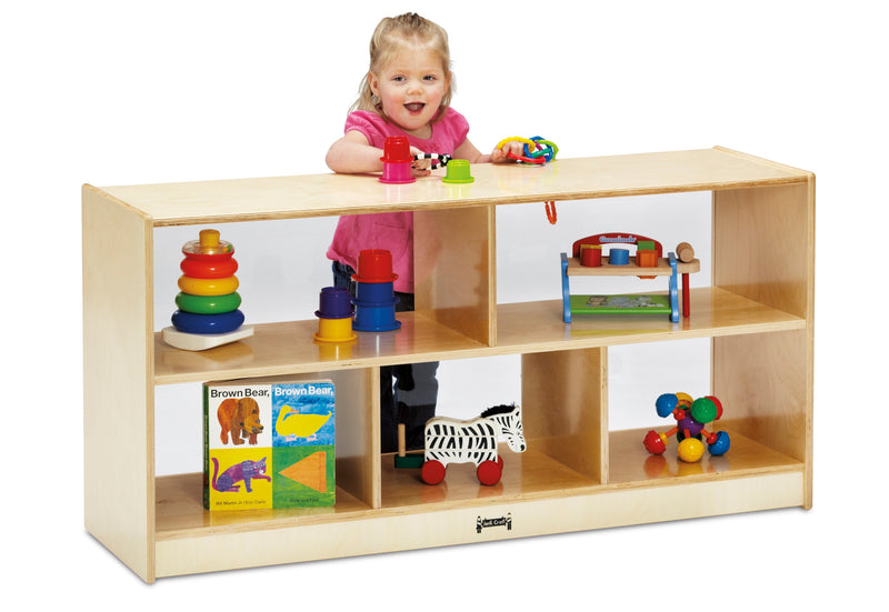 Jonti-Craft Toddler Single Mobile Storage Unit - See-Thru Back