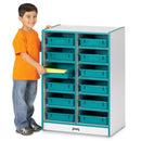 Rainbow Accents 12 Paper-Tray Mobile Storage - with Paper-Trays - Teal