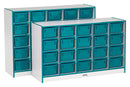 Rainbow Accents 20 Cubbie-Tray Mobile Storage - without Trays - Teal