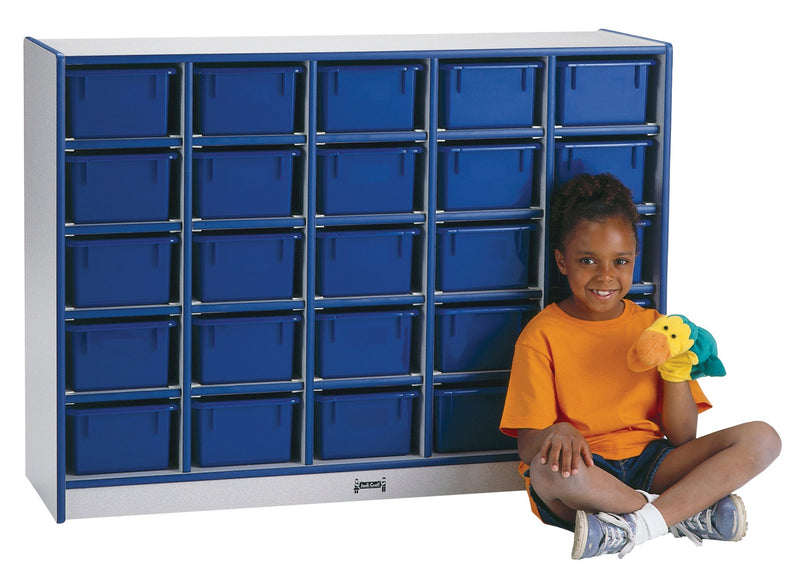 Rainbow Accents 25 Cubbie-Tray Mobile Storage - without Trays - Teal
