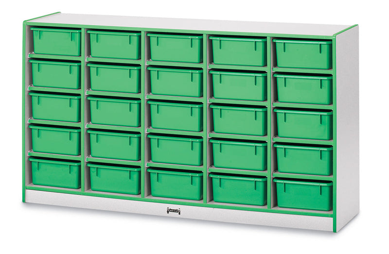 Rainbow Accents 25 Tub Mobile Storage - with Tubs - Teal