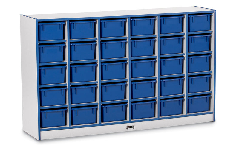 Rainbow Accents 30 Cubbie-Tray Mobile Storage - with Trays - Navy