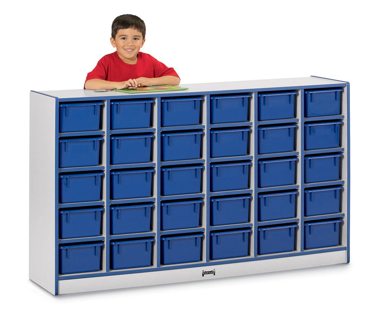 Rainbow Accents 30 Cubbie-Tray Mobile Storage - without Trays - Teal