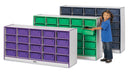 Rainbow Accents 30 Tub Mobile Storage - with Tubs - Blue