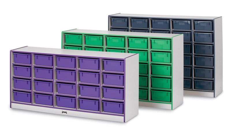 Rainbow Accents 30 Tub Mobile Storage - with Tubs - Blue